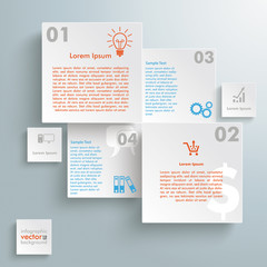 Wall Mural - Abstract Rectnagles Infographic Design