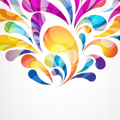 Wall Mural - Abstract colorful arc-drop background.