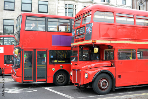 Obraz w ramie Old and New Bus