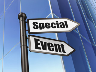 Business concept: sign Special Event on Building background