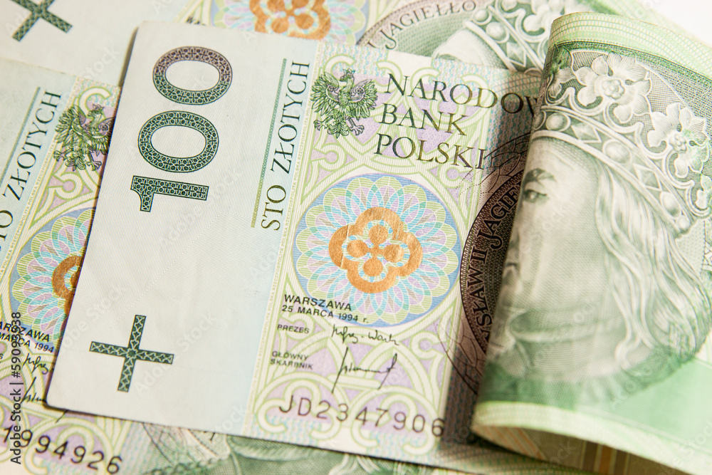 Pieniądze Polski złoty - obrazy, fototapety, plakaty 