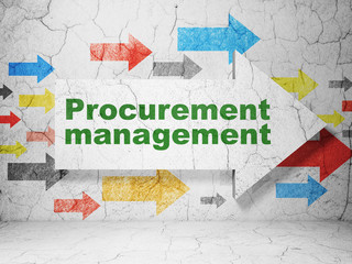 Sticker - Finance concept: arrow with Procurement Management