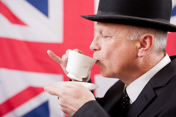 drinking english tea