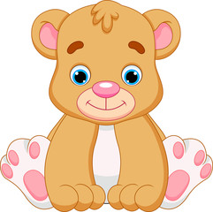 Wall Mural - Cute baby bear cartoon