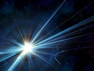 sunburst in space