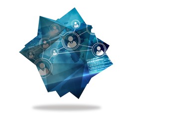 Poster - Interface on abstract screen