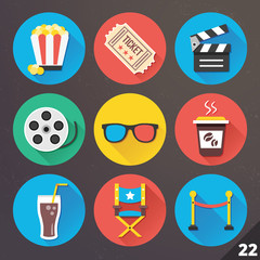 Poster - Vector Icons for Web and Mobile Applications. Set 22.