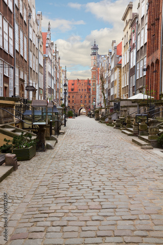 Naklejka na szybę Mary's street, Gdansk, Poland