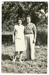 Wall Mural - BULGARIA, CIRCA 1955 - couple - circa 1960