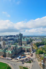 Wall Mural - Ottawa city skyline view with historical buildings