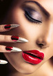 © Subbotina Anna - Fashion Beauty Model Girl. Manicure and Make-up. Nail art
