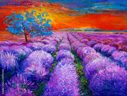 Obraz w ramie Lavender fields