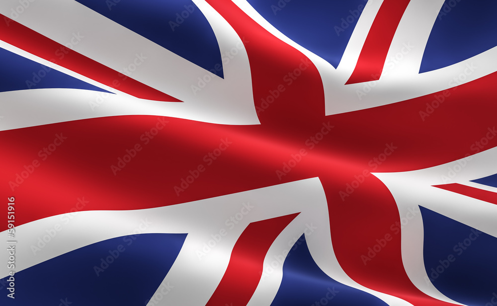 UK flag Great Britain - obrazy, fototapety, plakaty 