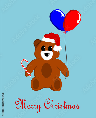 Immagini Stock Una Bambola Di Orsetto Di Babbo Natale Deve Gia