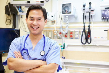 Portrait Of Male Doctor In Emergency Room