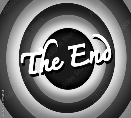 Fototapeta na wymiar The End Movie Movie ending screen