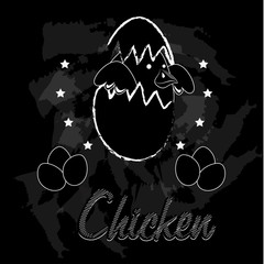 Canvas Print - chicken  design