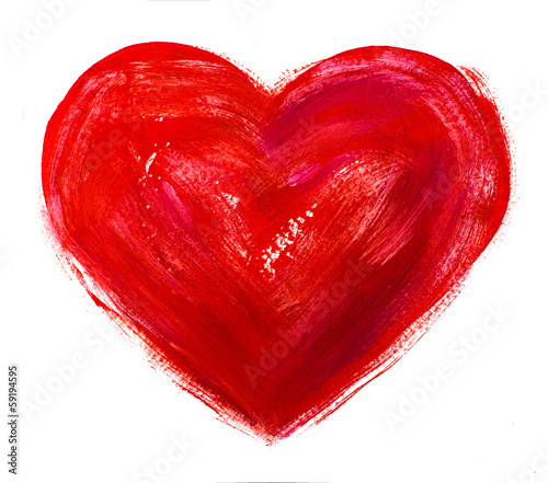 Fotomural watercolor heart. Concept - love, relationship, art, painting