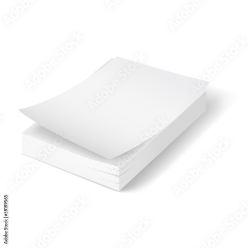 Foto-Schiebevorhang einzelne Stoffpaneele - Stack of blank papers. (von Dvarg)