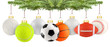 christmas balls of sport row