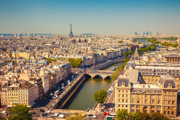 Fototapete - Aerial view of Paris