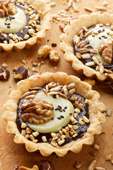 Wall Mural - Tart with chocolate and nuts