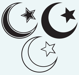 Wall Mural - Religious Islamic Star and Crescent