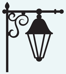 Sticker - Silhouette lamp of wrought metal
