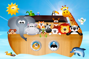 Poster - illustration of Noah's ark