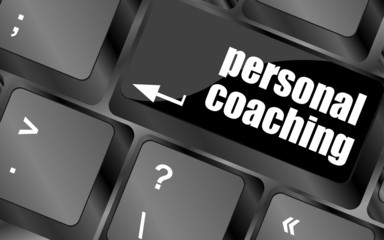 Poster - Keyboard key with enter button personal coaching