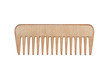 wooden comb on a white background