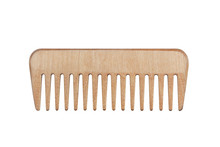Wooden Comb On A White Background