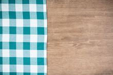 Tablecloth Textile On Wooden Table Background