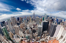 An Aerial View Over Manhattan New York City