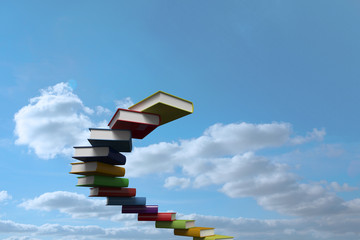 Poster - Book steps against sky
