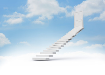 Aufkleber - Steps leading to closed door in the sky