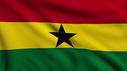 Wall Mural - Flag of Ghana looping