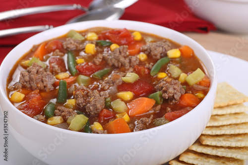 Fototapeta na wymiar Vegetable Beef Soup