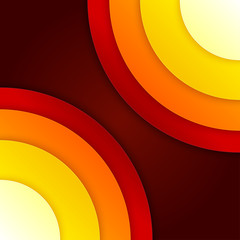 Poster - Abstract red and orange circles vector background