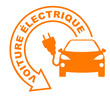 voiture électrique flèche orange