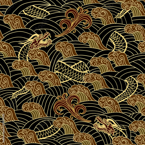 Fotomural Oriental traditional seamless pattern