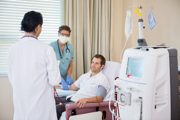 Wall Mural - Medical Team With Patient Undergoing Renal Dialysis