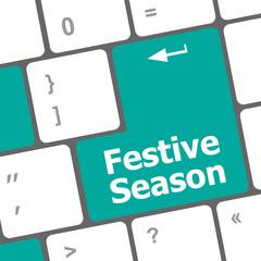 festive season button on modern internet computer keyboard key