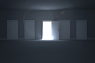 Poster - Door opening revealing light