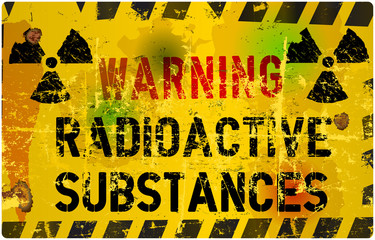 Wall Mural - radiation warning sign