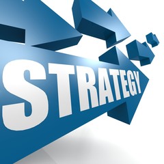  Strategy arrow in blue