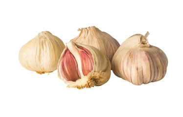 Garlic isolated on white background