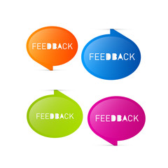 Wall Mural - Colorful Vector Feedback Icons