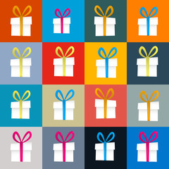 Poster - Vector Retro Present Boxes Set