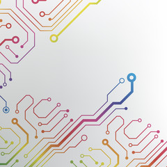 Poster - technology hi-tech circuit board texture